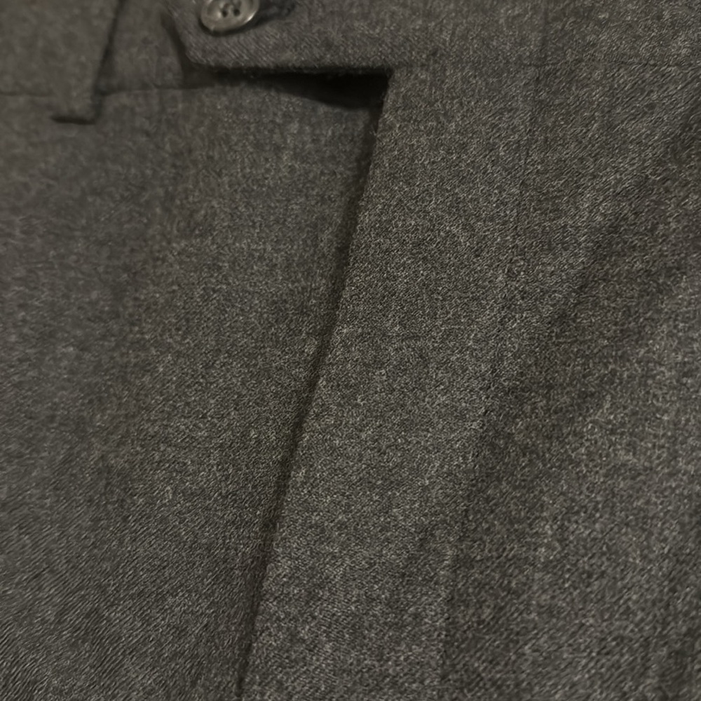 NWT Burberry vintage Charcoal gray raw hem Exeter Dress Pant Men wool 34 L - Picture 3 of 6